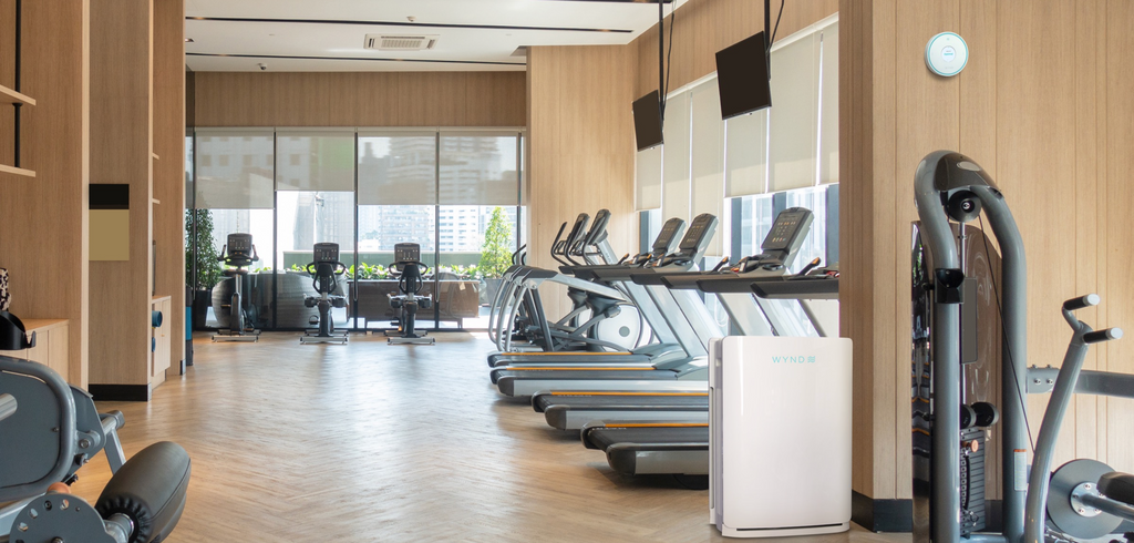Image of WYND's IAQ Optimization Services in hotel gym 