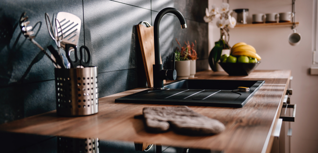 Image of nicely set up kitchen in an Airbnb