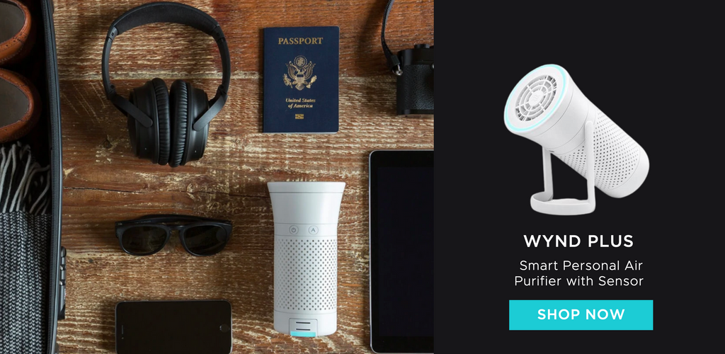 SHOP Wynd Plus Smart Personal Air Purifier with Sensor now - Perfect for Travel!