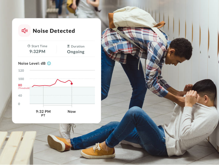 Image of Sentry detecting noise distribances in school