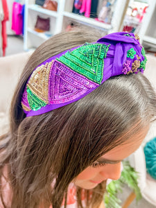 Multi Sequin Mardi Gras Headband