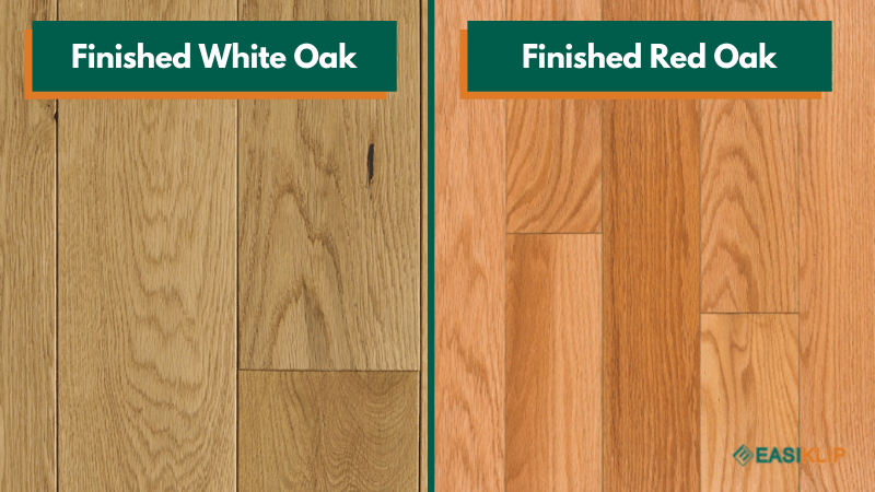 finished white oak vs red oak flooring