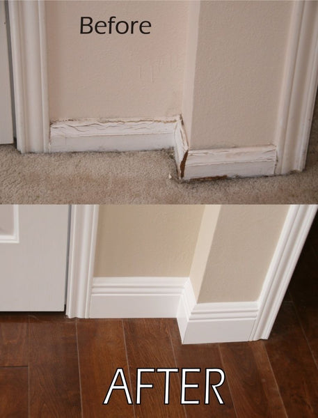 how to install baseboard trim