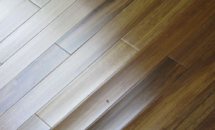 hardwood floor in basement