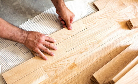 glue and nail hardwood floor