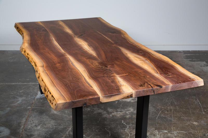 live sawn wood tabletop