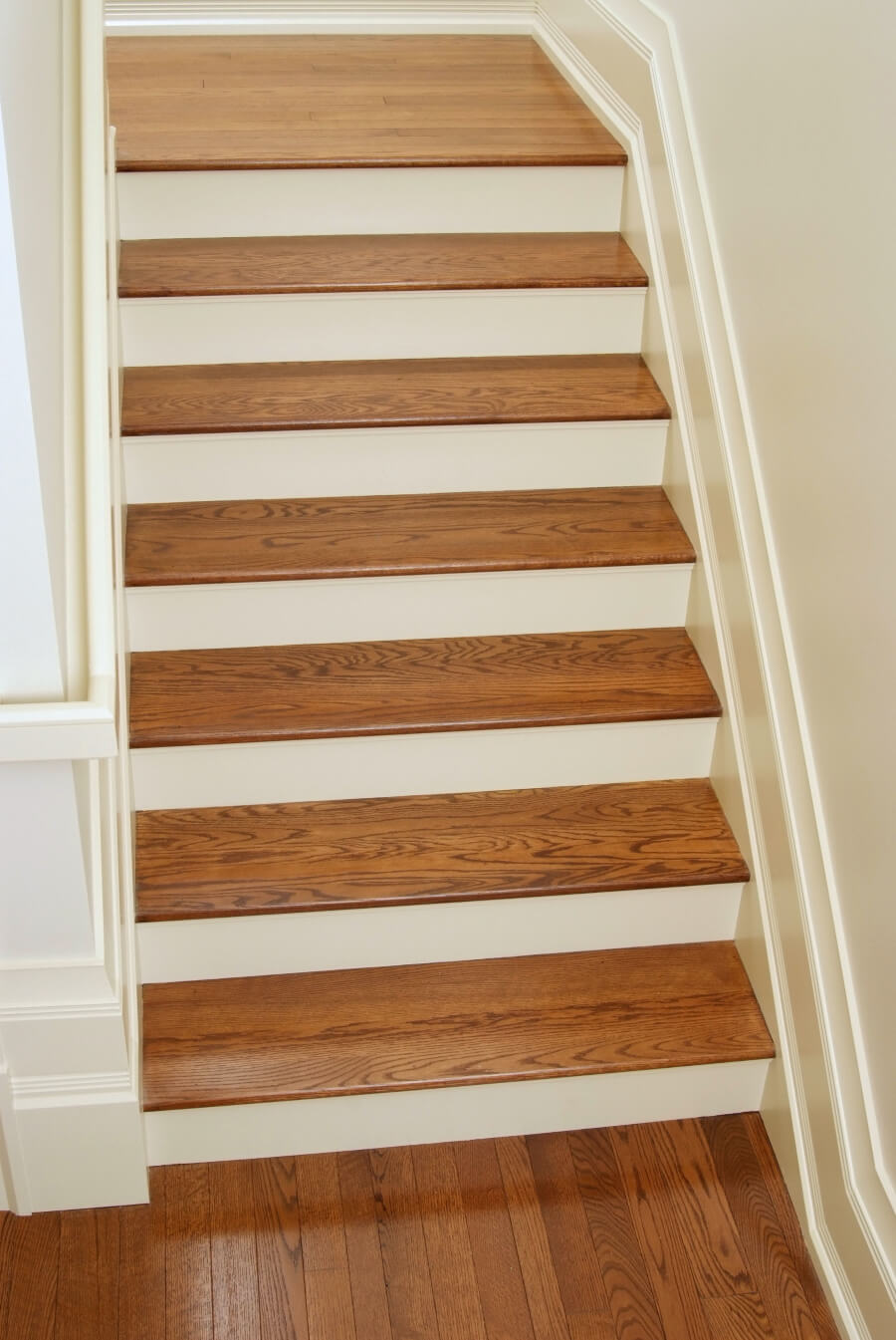 Hardwood Stair Treads & Risers, Bullnose Wood Steps