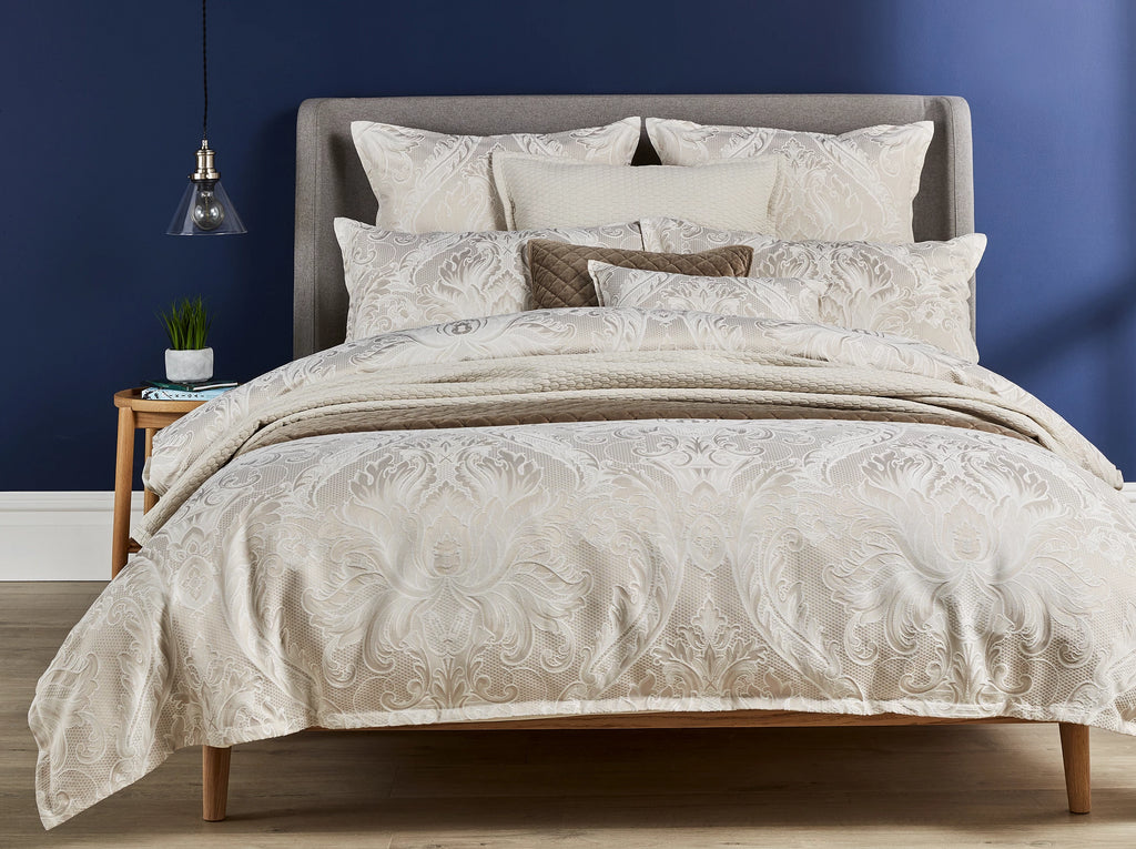 Christy Fairfield Jacquard Duvet Cover Comforter Sets Linen