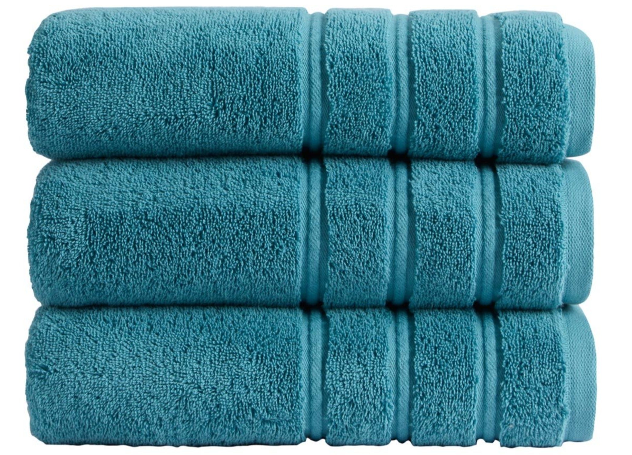 turquoise towels and bath mats