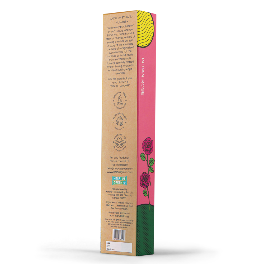 Phool Organic Incense Sticks- Indian Rose (40 pieces) – PHOOL