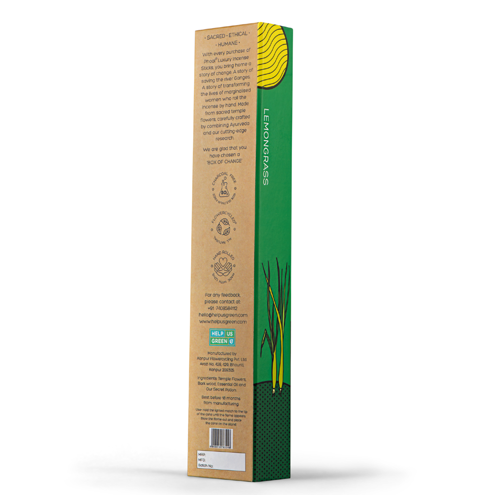 Phool Organic Incense Sticks- Lemongrass (40 pieces) – PHOOL