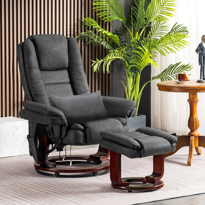 mcombo recliner with ottoman chair with vibration massage