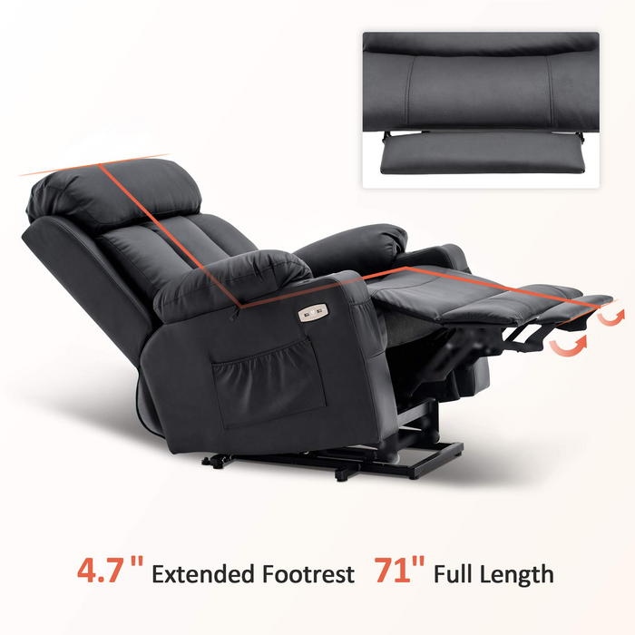 recliner chair extended footrest