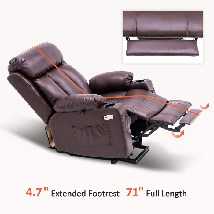 recliner chair extended footrest