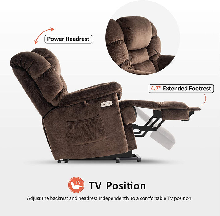 lift chair with adjustable headrest