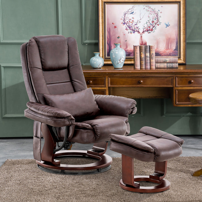 mcombo recliner with ottoman chair with vibration massage