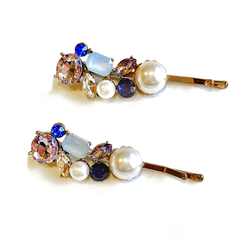 Stone and Pearl Hair Pins 