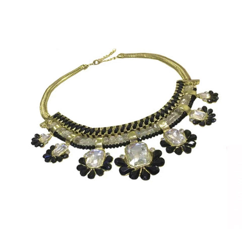 Black & Gold Collar Necklace 