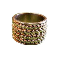 Textured Metal Cuff Ring 