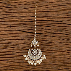 Kundan and Pearl Maang Tikka Indian Jewellery Online 
