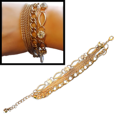 Bling Multchain Link Bracelet