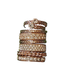 Rose Gold Stack Of 8 rings 