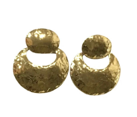 Gold Textured Earrings