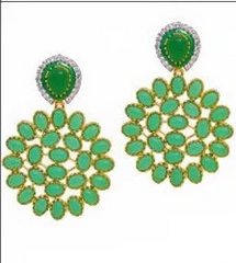 Green Stone Earrings 