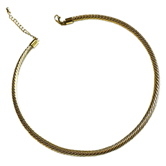 Textured collar Necklace in Gold 