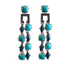 Blue Dangler Earrings