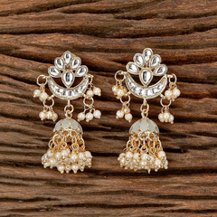 Polki and Enamel delicate Jhumkis 