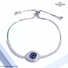 Evil Eye Tennis Bracelet For Women Adjustable