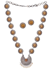 Two Tone Tribal Necklace Set