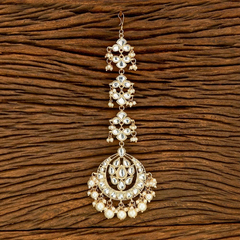 Kundan and Pearl Maang Tikka Indian Jewellery Online 