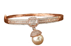 American Diamond and Pearl Bracelet 