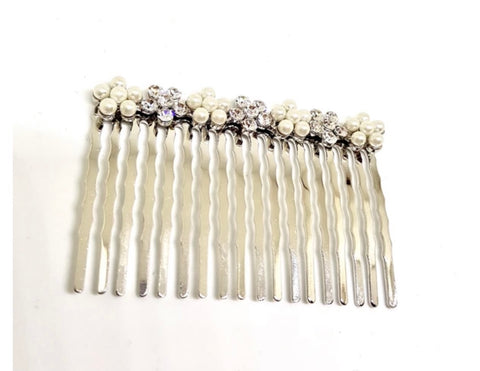 Pearl and stone hair comb 