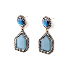 Blue Stone Dangler Earrings