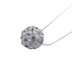 Crystal Stone Ball Pendant Necklace 