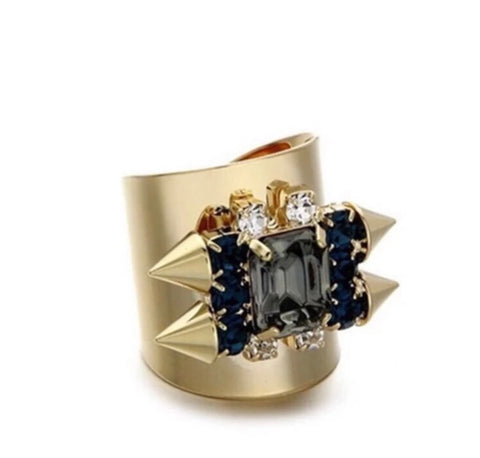 Black & Gold Stone Ring