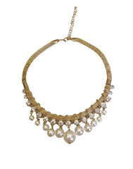 Buy Pearl and mesh collar Necklace online 
