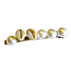 Pearl and shell hair clip 