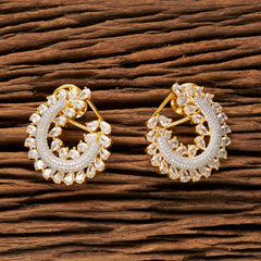 Buy Two Tone Stud Cz Earrings Online 