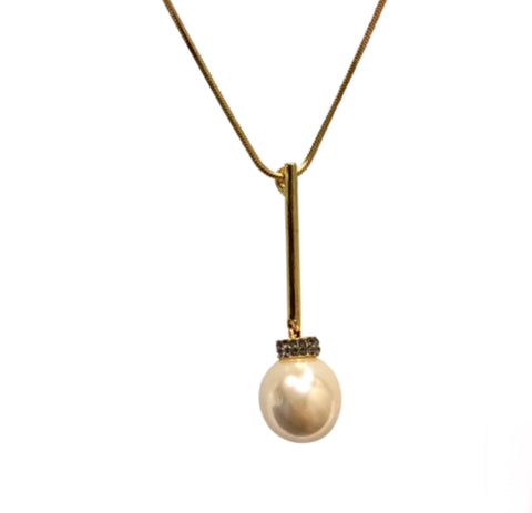 Pearl Drop Statement long necklace 