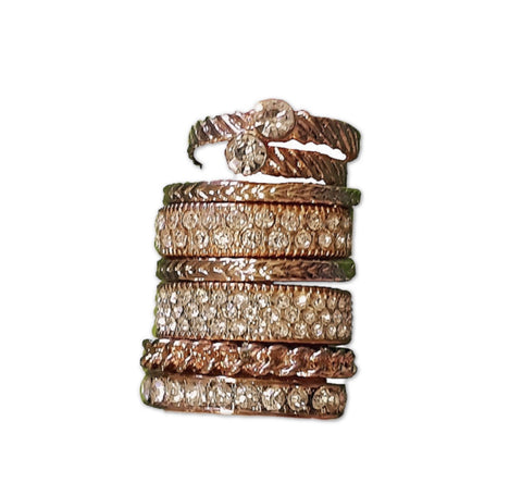 Rose Gold and Stone Stack of Rings