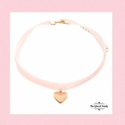 https://www.theglocaltrunk.com/products/heart-charm-choker-baby-pink