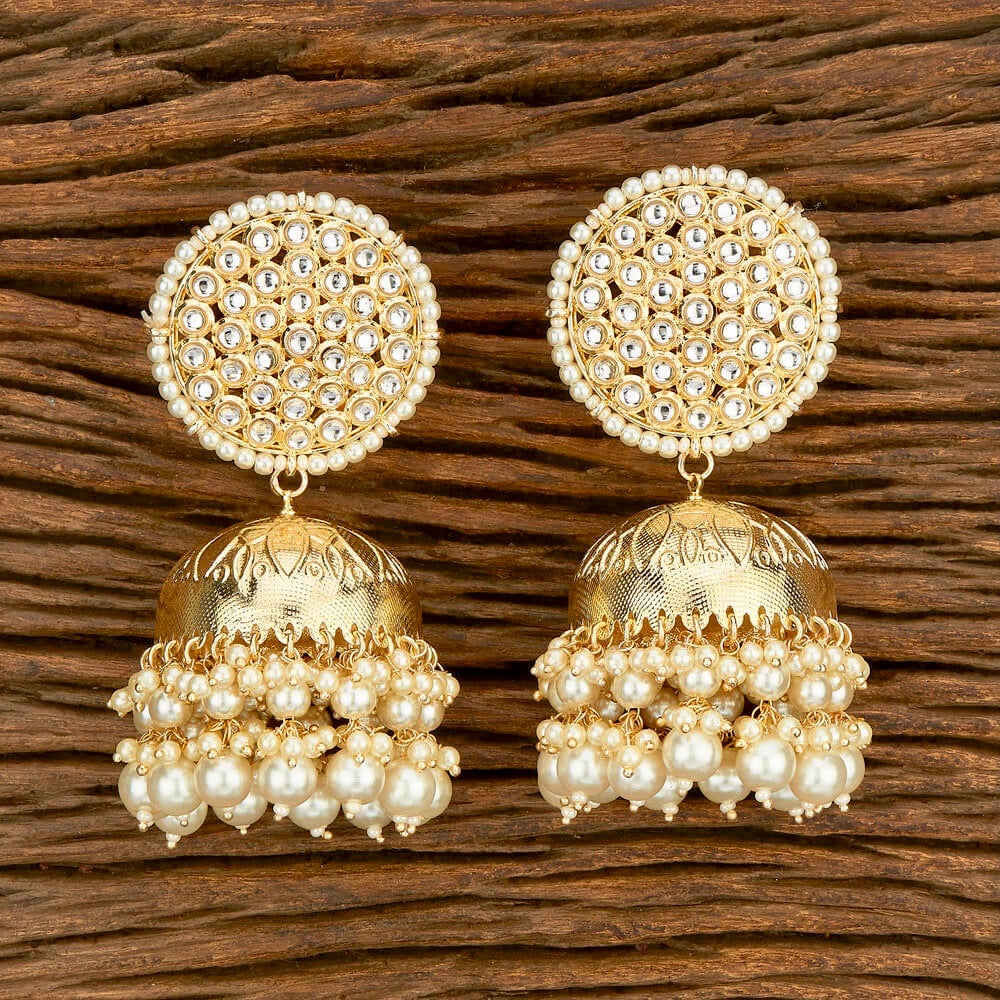 Kaya Kundan & Pearl Big Jhumka Earrings – The Glocal Trunk