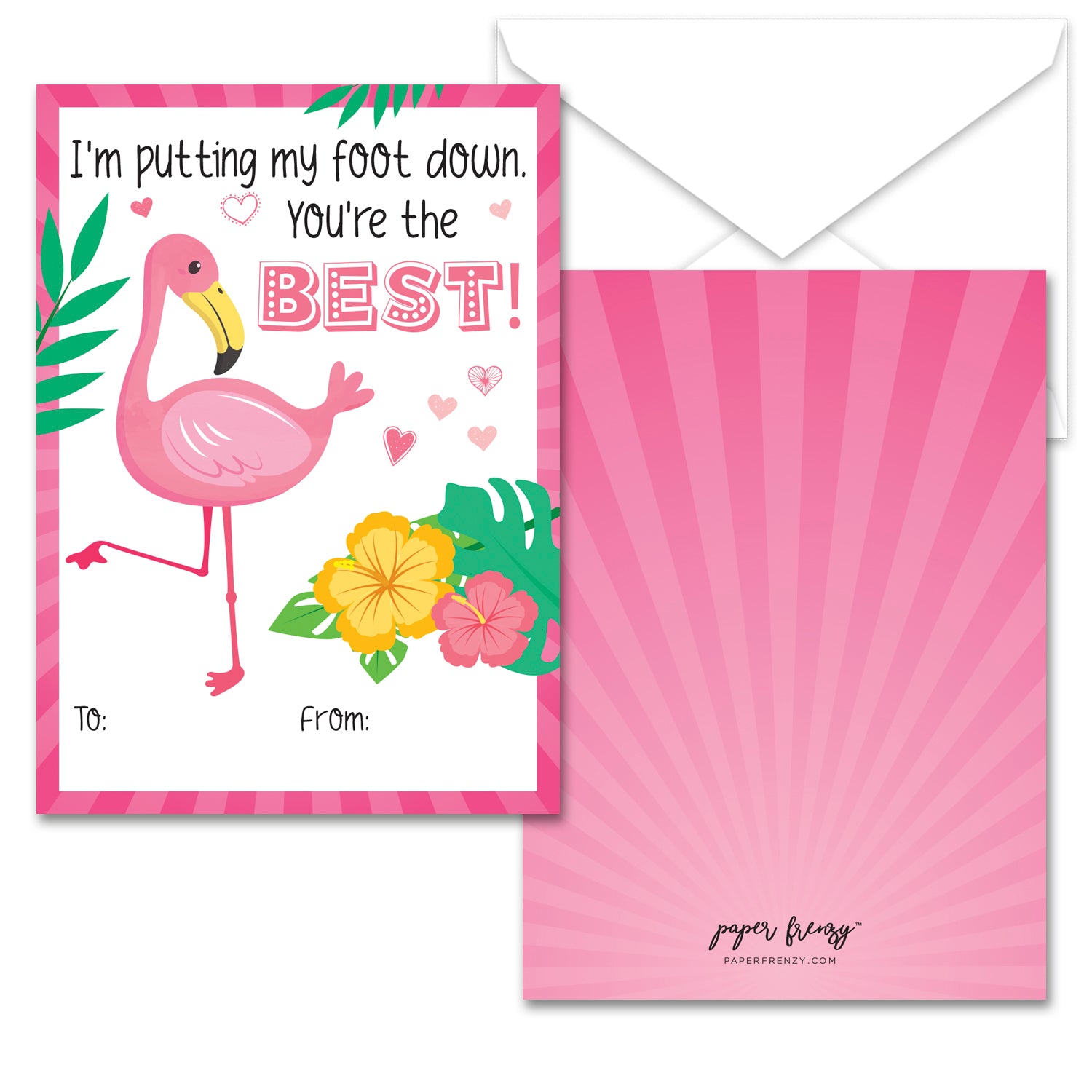  Paper Frenzy Fishing Themed Valentines - 25 pack WITH  ENVELOPES : Office Products