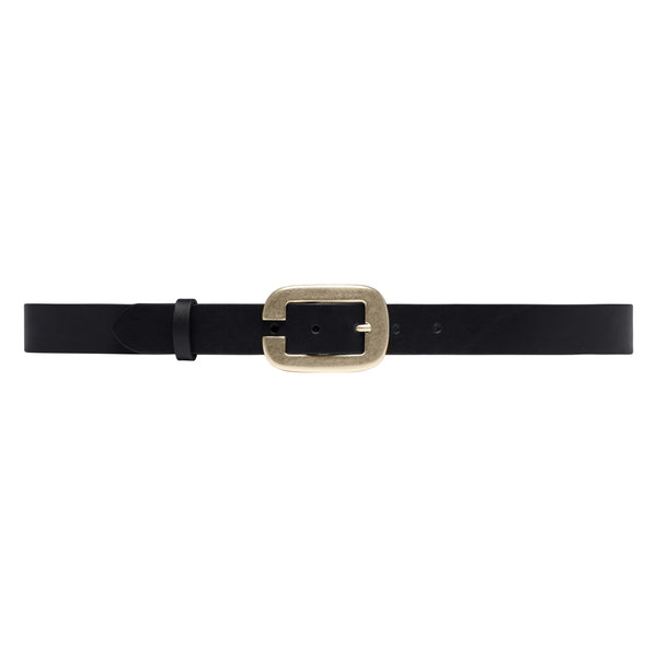 Jeans leatherbelt with decorative buckle / 15670 - Black / Gold – DEPECHE
