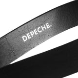 DEPECHE Jenas leather belt with large buckle Belts 099 Black (Nero)