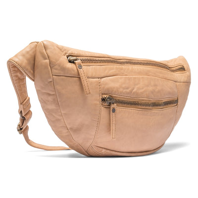 Oversize leather bumbag in high and soft quality / 13860 - Chestnut –  DEPECHE